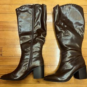 Journee Collection dark brown wide calf boots